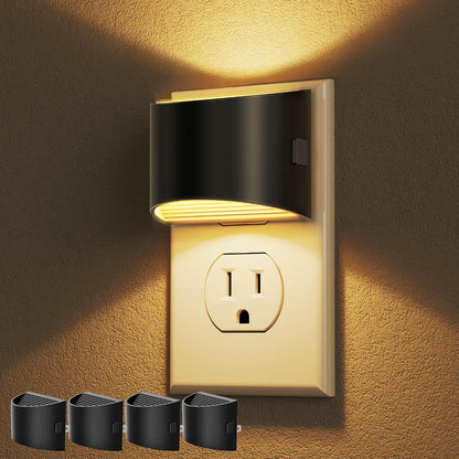 Night Lights Plug into Wall (2-Pack) – 3000K, 3-Level Dimmable, Dusk to Dawn Sensor