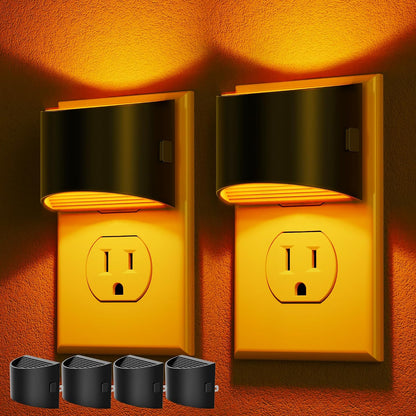 Night Lights Plug into Wall (2-Pack) – 3000K, 3-Level Dimmable, Dusk to Dawn Sensor
