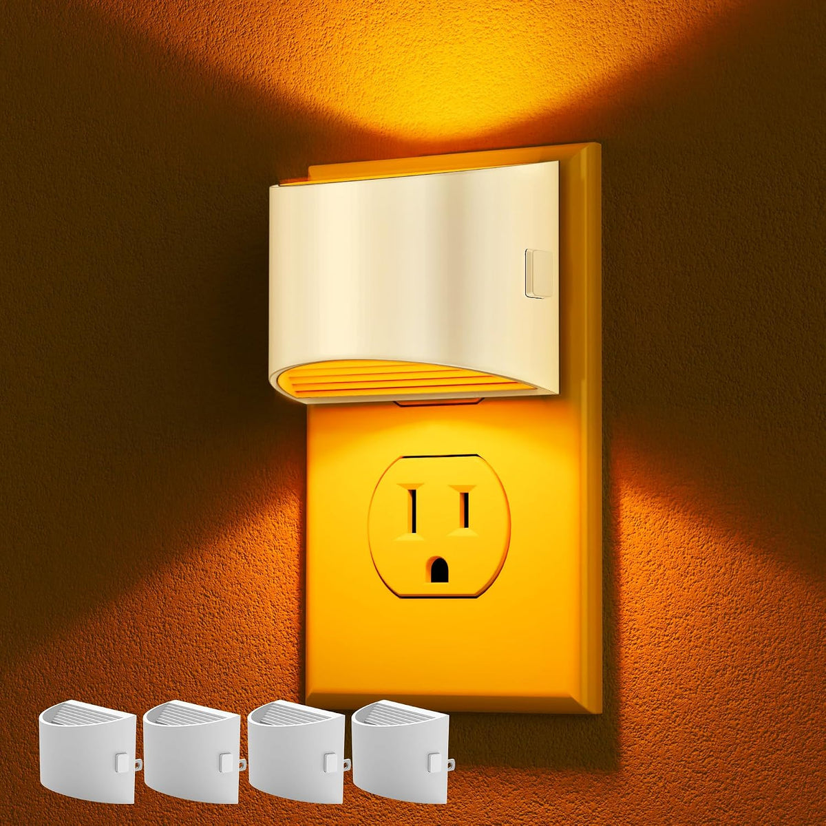 Night Lights Plug into Wall (2-Pack) – 3000K, 3-Level Dimmable, Dusk to Dawn Sensor