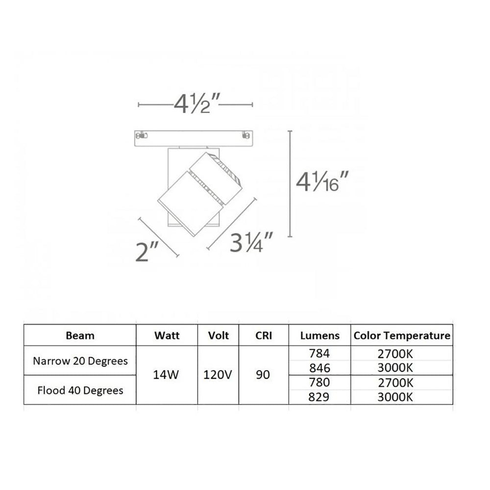 14W Exterminator II 90CRI Monopoint Luminaire