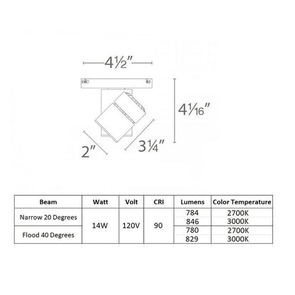 14W Exterminator II 90CRI Monopoint Luminaire